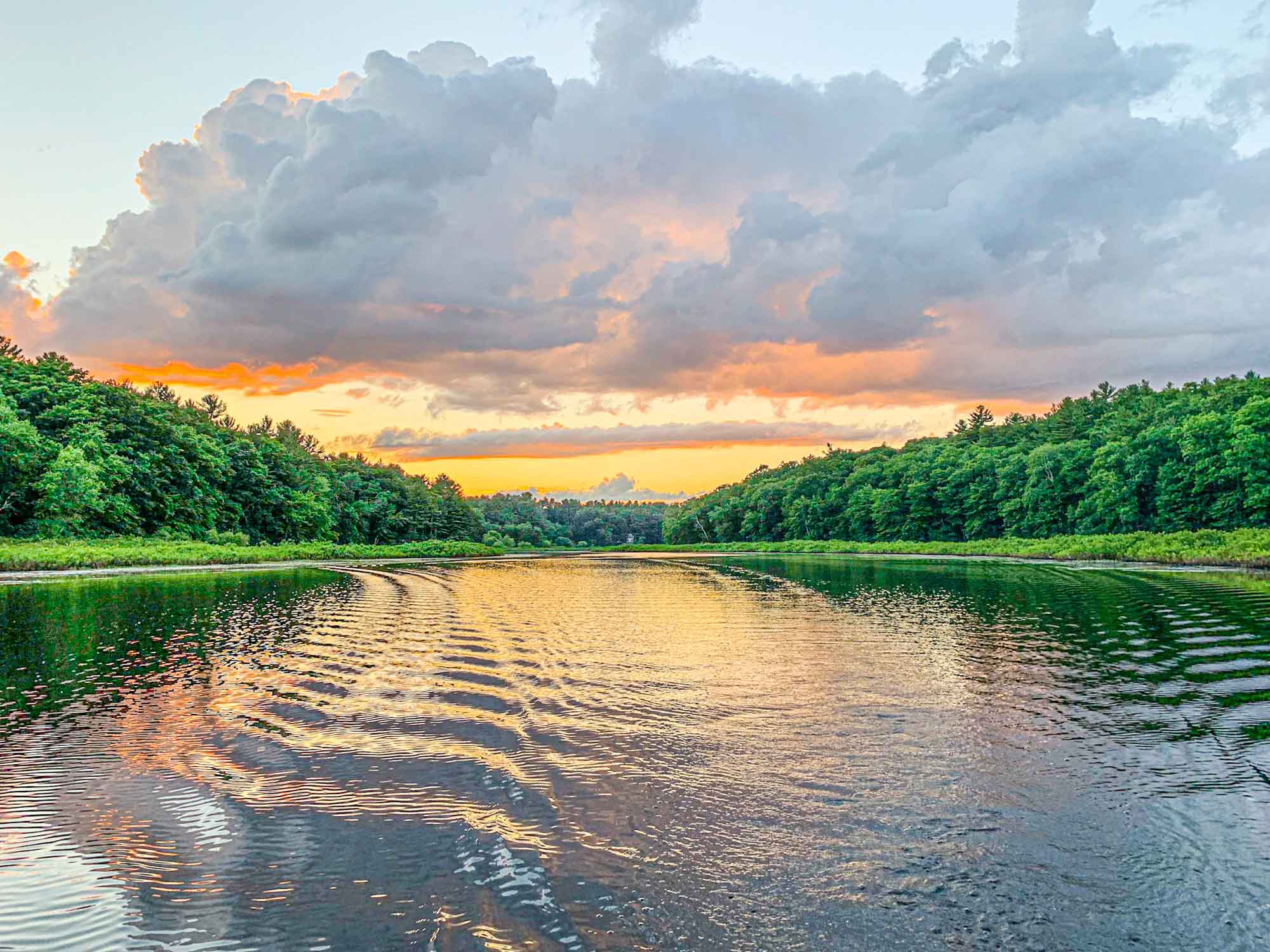 Sudbury river sunset