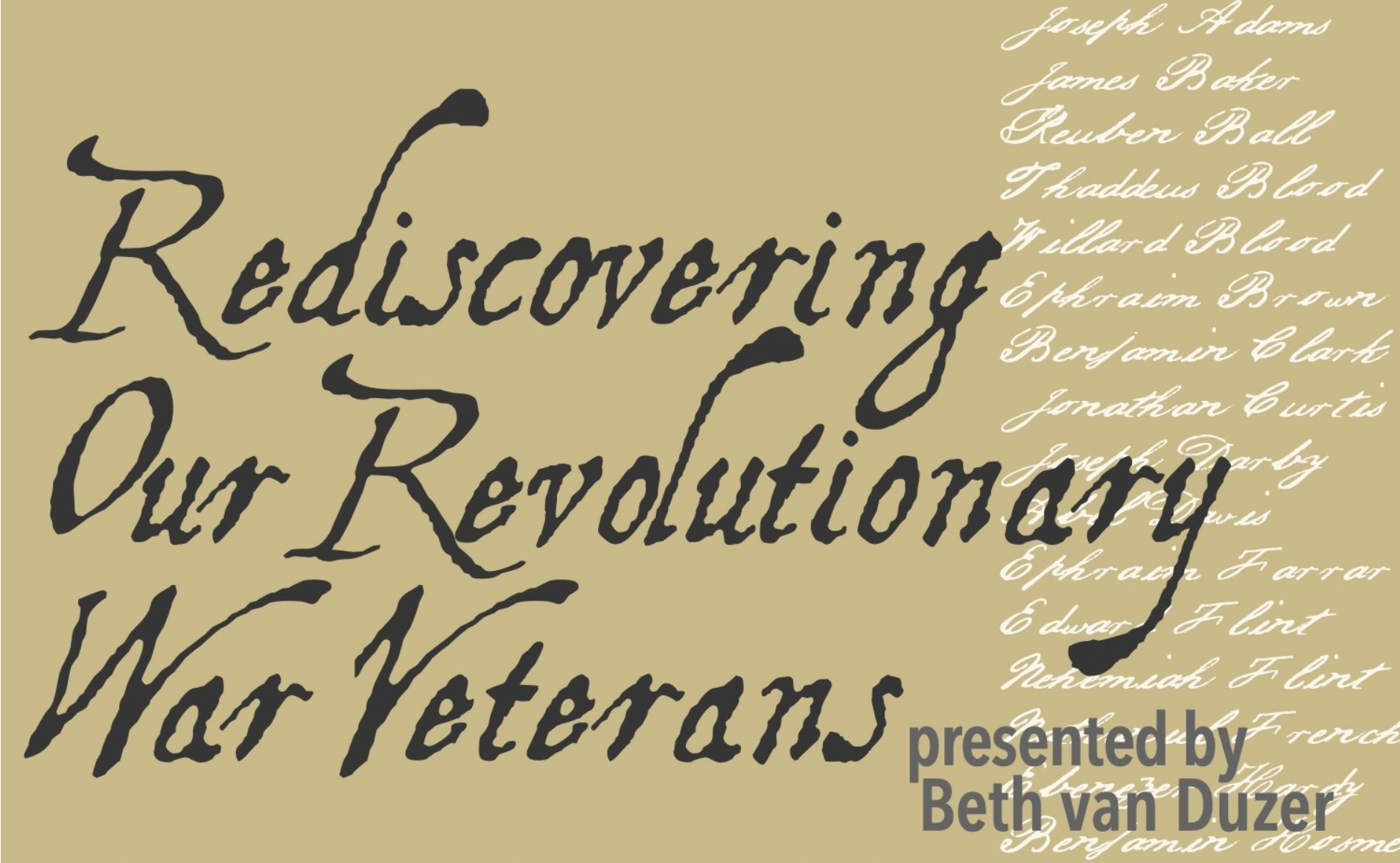 Rediscovering Our Revolutionary War Veterans